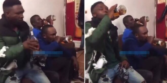 عقاب غريب على 3 لصوص سرقوا كميات كبيرة من الخمور في جنوب أفريقيا.. فيديو