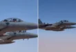 شاهد..سلاح الجو السعودي يرافق ترامب لحظة دخوله لأجواء المملكة