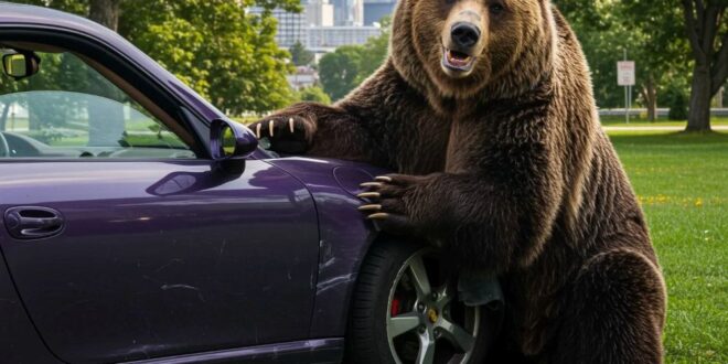 دبّ داخل سيارة فاخرة؟ الخدعة انكشفت وانتهت بالسجن